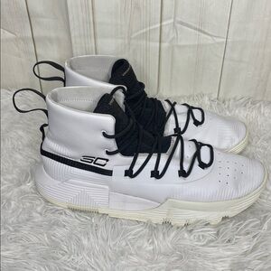 Under Armour White and Black Athletic Shoes